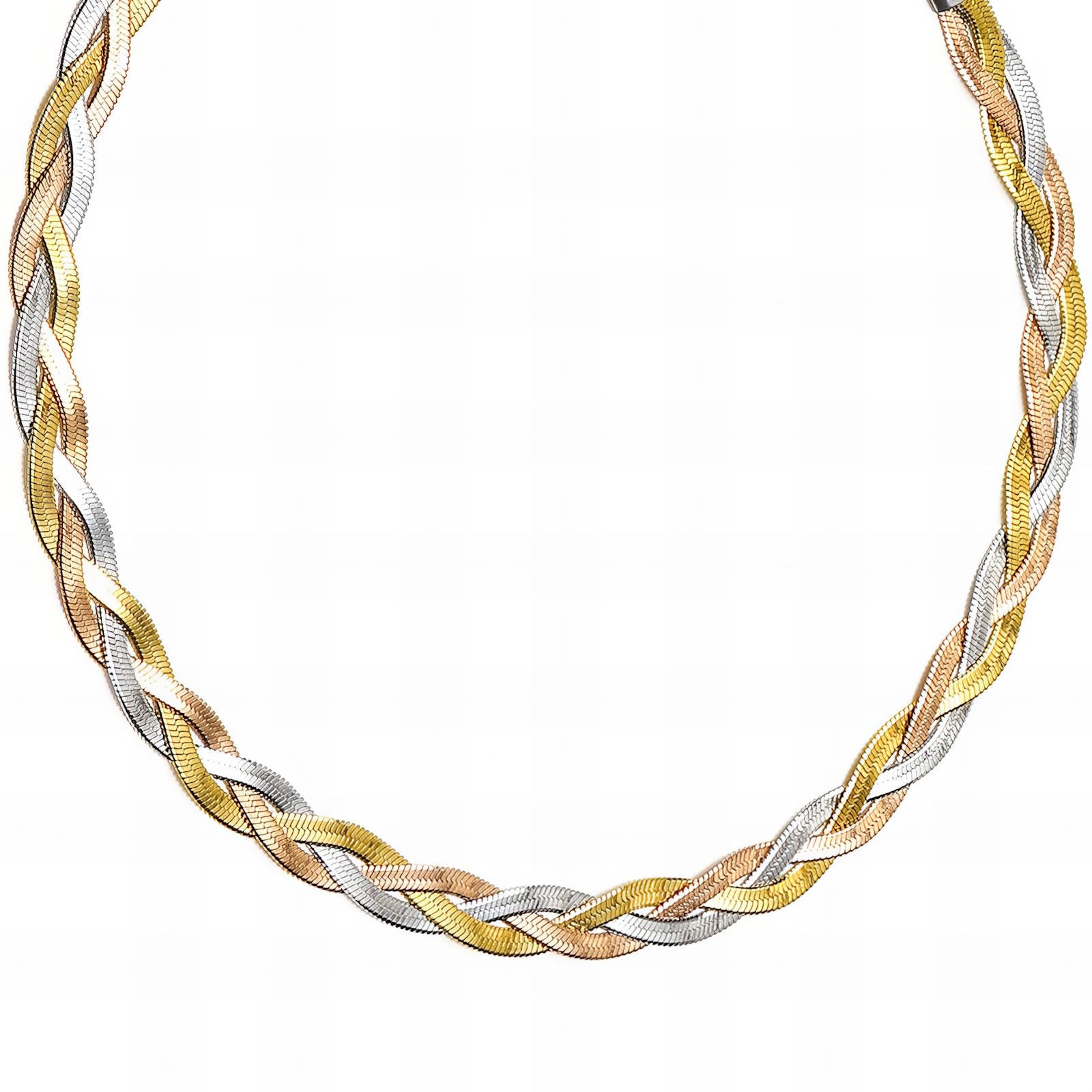 Halskette, 18K vergoldeter Edelstahl – 39 cm