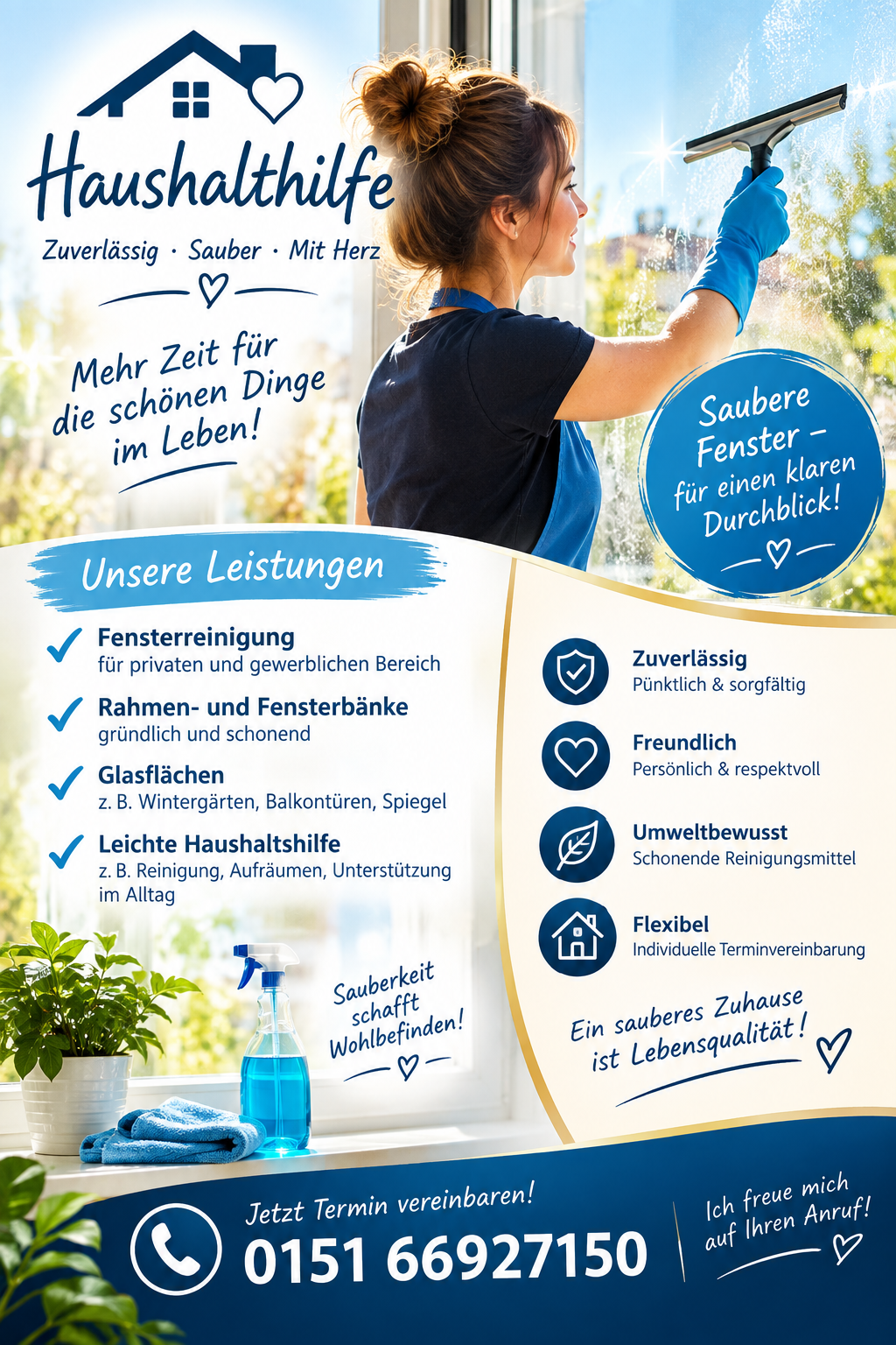 Haushaltshilfe – Fensterreinigung